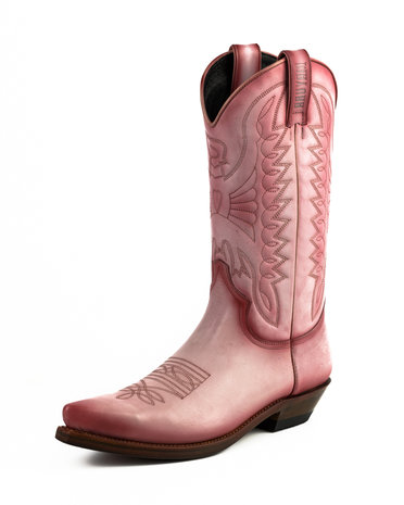 Mayura Boots 1920 Roze/ Spitse Cowboy Western Line Dance Dames Heren Laarzen Schuine Hak Echt Leer