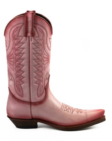 Mayura Boots 1920 Roze/ Spitse Cowboy Western Line Dance Dames Heren Laarzen Schuine Hak Echt Leer