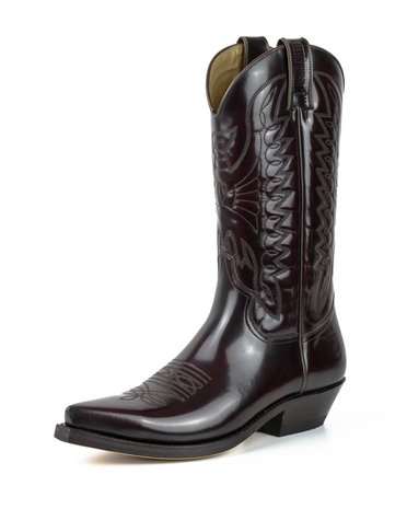 Mayura Boots 1920 Florentic Bordeaux/ Spitse Cowboy Western Line Dance Dames Heren Laarzen Schuine Hak Echt Leer