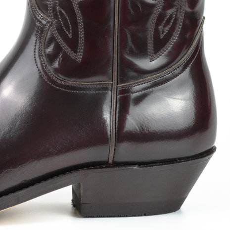 Mayura Boots 1920 Florentic Bordeaux/ Spitse Cowboy Western Line Dance Dames Heren Laarzen Schuine Hak Echt Leer