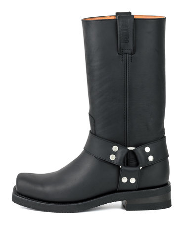 Mayura Boots 1501 Zwart/ Biker Western Laarzen Heren Vierkante Neus Oliebestendige Rubber Zool Kalfs Leer