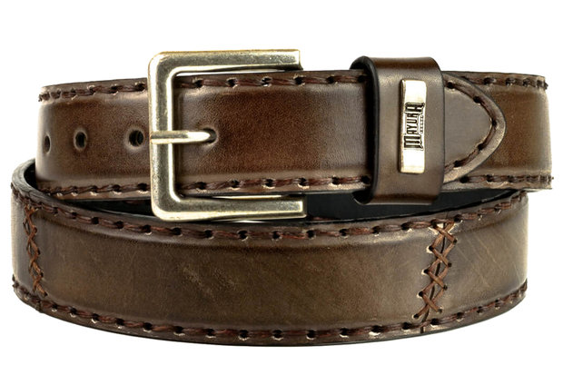 Mayura Riem 925 Bruin Cowboy Western 4 cm Brede Jeans Riem Verwisselbare Gesp Glad leder