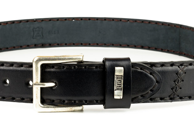 Mayura Riem 925 Zwart Cowboy Western 4 cm Brede Jeans Riem Verwisselbare Gesp Glad leder