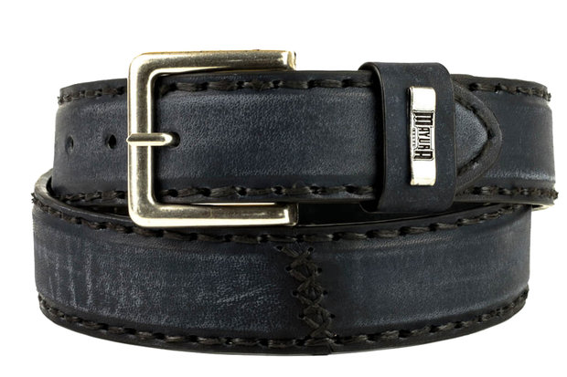 Mayura Riem 925 Vintage Zwart Cowboy Western 4 cm Brede Jeans Riem Verwisselbare Gesp Glad leder