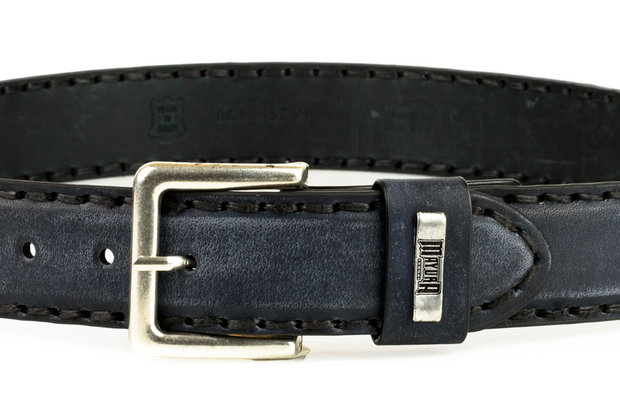 Mayura Riem 925 Vintage Zwart Cowboy Western 4 cm Brede Jeans Riem Verwisselbare Gesp Glad leder