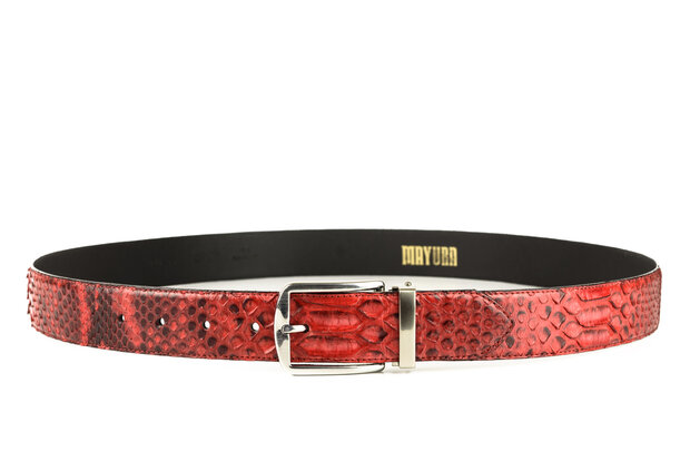 Mayura Riem 810P Rood Python 3.5cm Breed Verwisselbare Gesp