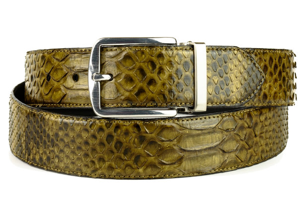 Mayura Riem 810P Kahki Python 3.5cm Breed Verwisselbare Gesp