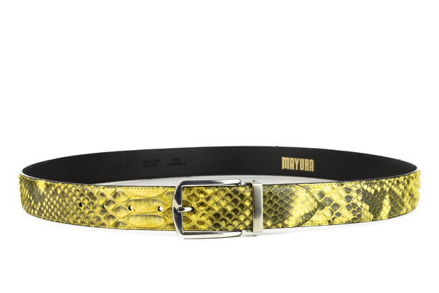 Mayura Riem 810P Geel Python 3.5cm Breed Verwisselbare Gesp