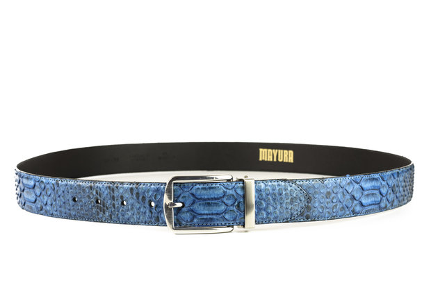 Mayura Riem 810P Blauw Python 3.5cm Breed Verwisselbare Gesp