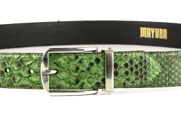 Mayura Riem 810P Groen Python 3.5cm Breed Verwisselbare Gesp