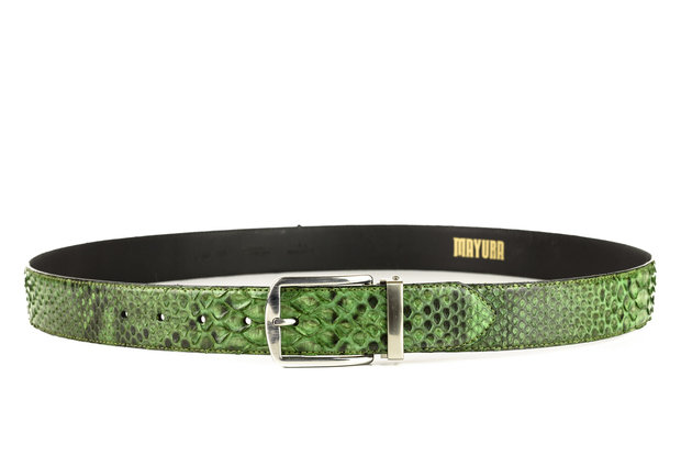 Mayura Riem 810P Groen Python 3.5cm Breed Verwisselbare Gesp