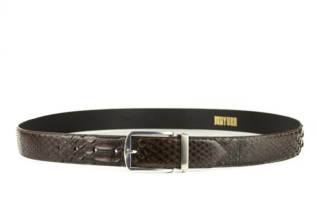 Mayura Riem 810P Bruin Python 3.5cm Breed Verwisselbare Gesp