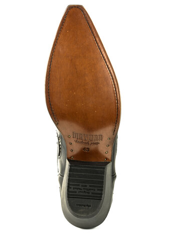 Mayura Boots 1935P Zwart/ Naturel Python Spitse Cowboy Western Laarzen Schuine Hak Rechte Schacht Treklussen Goodyear Welted