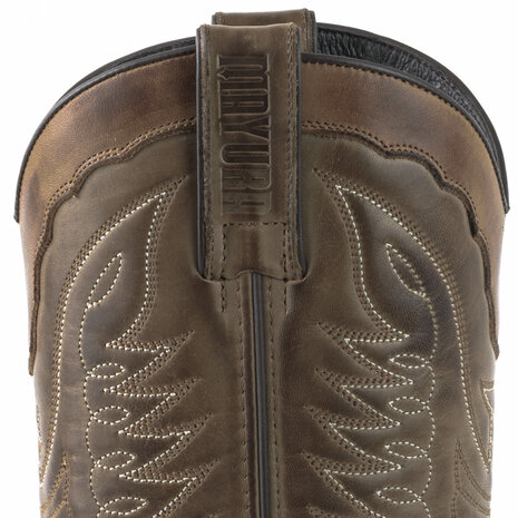 Mayura Boots 17 Taupe Ecotan  Dames Heren Cowboy Western Laarzen Spitse Neus Schuine Hak Waxed Leer Schacht