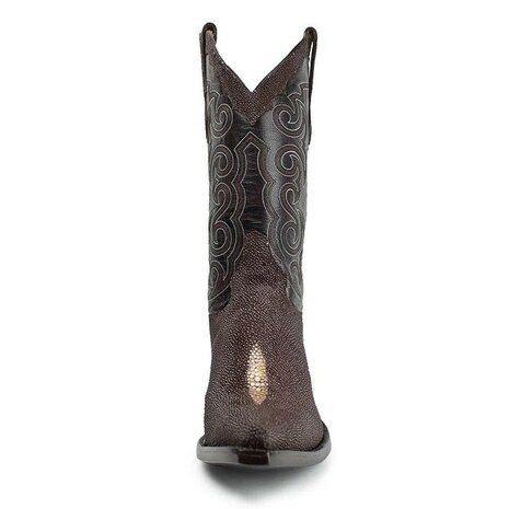 Sendra Boots Texas Mantaraya Chocolate Cuervo Bruin Heren Spitse Exotische Cowboy Laarzen Cubaanse hak Lederen zool