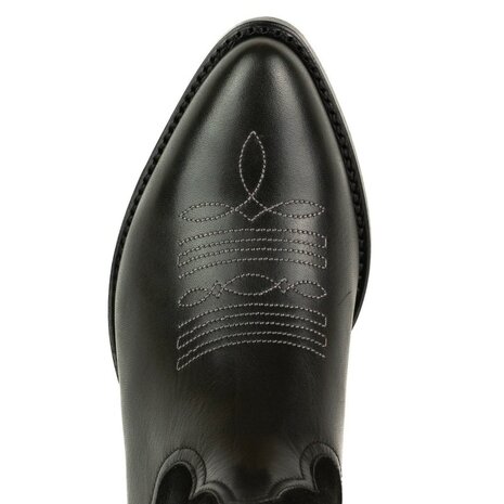 Mayura Boots WINGS 2666 Black Women's Western Boots Ornamental Stitching Pointed Nose Sloping Heel Smooth And Suede Leat