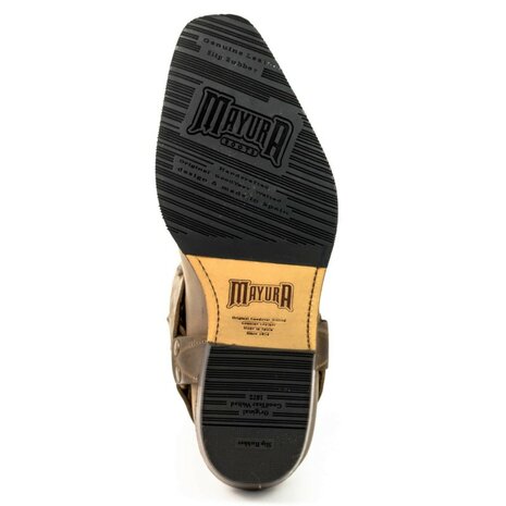 Mayura Boots 07 Zwart/ Motor Biker Western Dames Heren Spitse Laarzen Vlechtwerk Vast Spoor Gewaxt Leer
