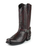 Mayura Boots Indian 2471 Bordeaux/ Cowboy Biker Laarzen Heren Vierkante Neus Platte Hak Afneembaar Spoor Echt Leer_9
