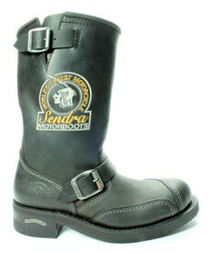 Sendra Boots 3565 Steel Zwart Dames Heren Biker Boots Casual Fashion Motorlaarzen Stalen Neus Anti Slip Zool Echt Leer
