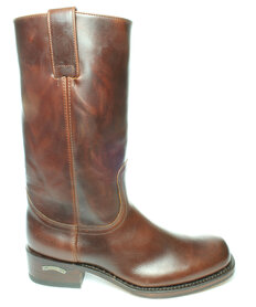 Sendra Boots 3162 Seahorse 84 Bruin Basic Western Heren Laars Ronde Neus Rechte Hak Rechte Schacht Trek Lussen
