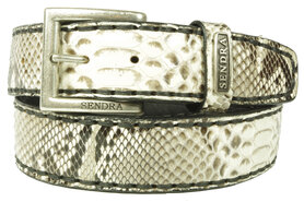 Sendra Riem 5156 Ecru Python Dames Heren Riem Cowboy Western Gipsy 4cm brede Jeans Broekriem Verwisselbare Gesp