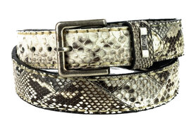 Mayura Riem 1020 Wit Naturel Python 4cm Breed Verwisselbare Gesp