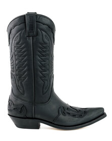 Mayura Boots 17 Zwart/ Dames Heren Cowboy Western Laarzen Spitse Neus Schuine Hak Waxed Leer