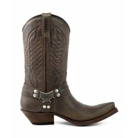 Mayura Boots 13 Bruin/Taupe/Grijs Cowboy Western Laarzen Spitse Neus Schuine Hak Waxed Leer Sierspoor