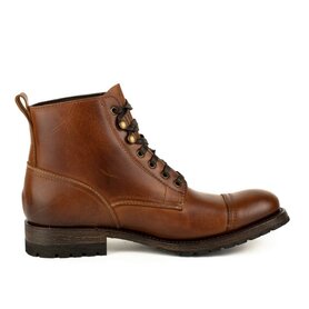 Mayura Boots 2478 Kastanje/Bruin Veter Laars Urban Outdoor Cowboy Militair Enkel Model Heren Ronde Neus Veter Sluiting
