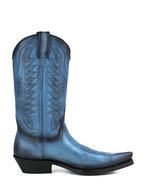 Mayura-Boots-1920-Blauw-Spitse-Cowboy-Western-Line-Dance-Dames-Heren-Laarzen-Schuine-Hak-Echt-Leer