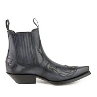 Mayura-Boots-Austin-1931-Grijs--Spitse-Western-Heren-Enkellaars-Schuine-Hak-Elastiek-Sluiting-Vintage-Look