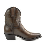 Mayura-Boots-2374-Vintage-Donker-Bruin--Dames-Cowboy-fashion-Enkellaars-Spitse-Neus-Western-Hak-Echt-Leer