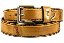 Mayura-Belt-925-Whisky-Cowboy-Western-4-cm-Brede-Jeans-Riem-Verwisselbare-Gesp-Glad-leder
