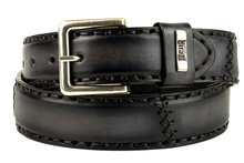 Mayura-Riem-925-Antraciet-Cowboy-Western-4-cm-Brede-Jeans-Riem-Verwisselbare-Gesp-Glad-leder