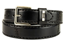 Mayura-Riem-925-Zwart-Cowboy-Western-4-cm-Brede-Jeans-Riem-Verwisselbare-Gesp-Glad-leder